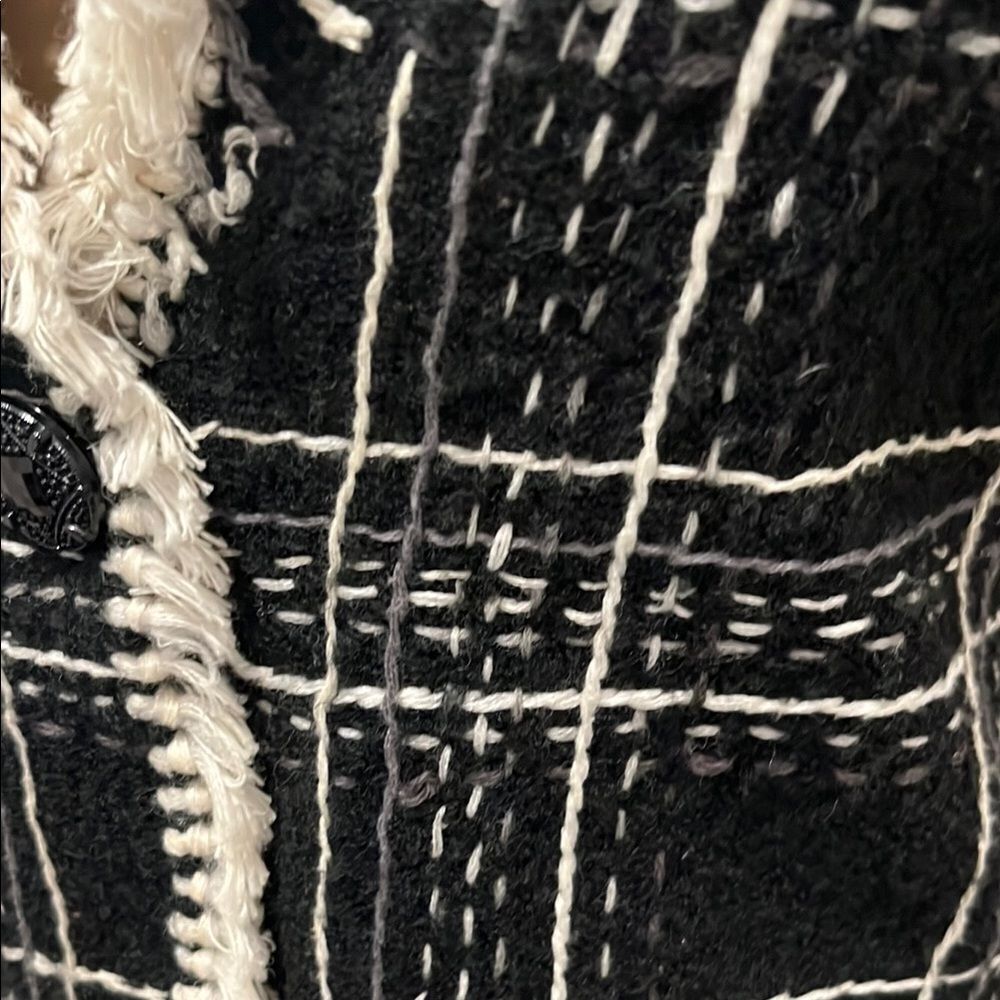 Vintage Harold’s-Women's Black and White Plaid Jacket - Picture 5 of 6